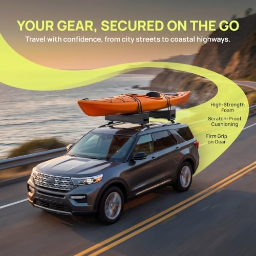 Menolana Kayak Foam Blocks Car Roof Racks Pads Lightweight Easy to Install - Image 4