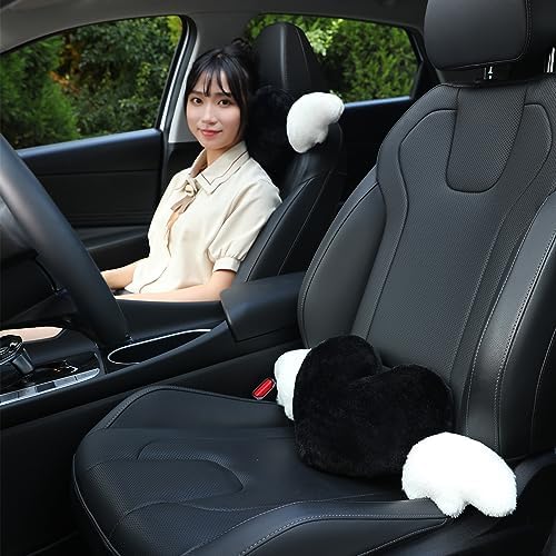 2 Pack Heart Shaped Cute Car Headrest Pillow - Image 3