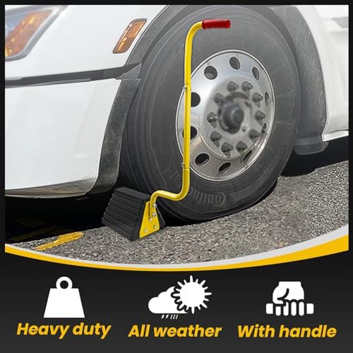 ROBLOCK 2 Pack Heavy Duty Rubber Wheel Chocks - Image 5