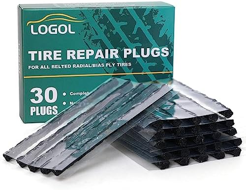 30pcs 4" Tire Plugs Heavy Duty.Tire Repair Plugs（Black） by LOGOLSuperiorProducts