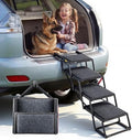VEVOR Dog Stairs for Car, 4 Steps Extra Wide Foldable Dog Ramp for Large Dogs by VEVOR