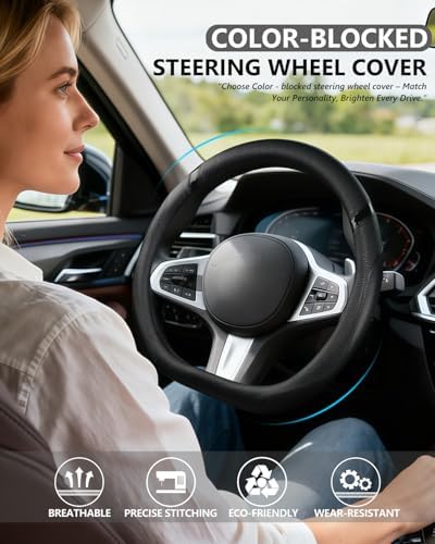 Cxtiy D-Shaped Flat Bottom Steering Wheel Cover - Image 2