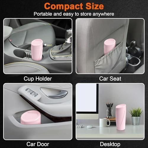 Car Trash Can, Leakproof Mini Car Garbage Can Cup Holder - Image 2