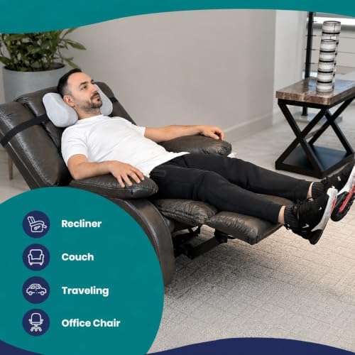Memory Foam Headrest Pillow for Recliner – B-Shaped Neck Pillow - Image 4