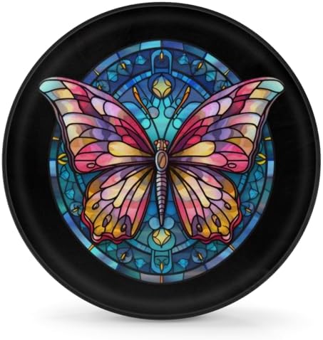 Spare Tire Cover for RV Trailer, Butterfly Black Tire Covers Universal Fit for by Unknown