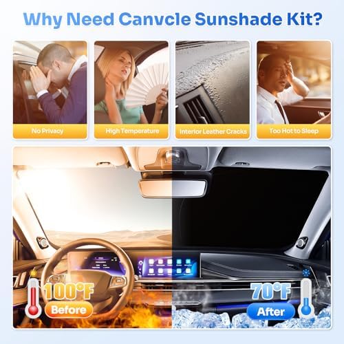 Canvcle Window Shades for 2010-2015 Toyota Prius Hatchback Accessories - Image 3
