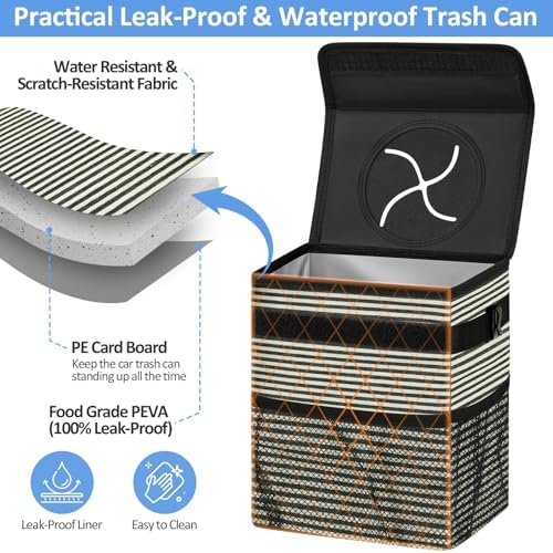 ELONGRIVER Leak Proof Car Trash Can - Image 3