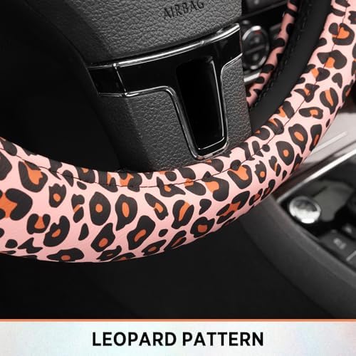 Road Comforts Leopard Steering Wheel Cover - Image 6