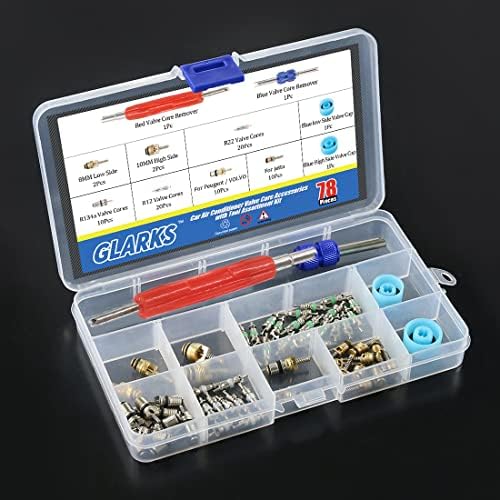 Glarks 78Pcs Car Air Conditioner Valve Core Schrader Valve Cores Accessories - Image 5