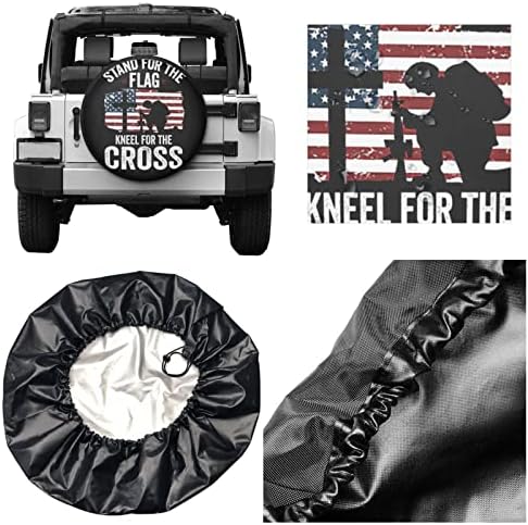 Spare Tire Cover American Flag Potable Dirt Protector Wheel Spare Tire Covers - Image 4