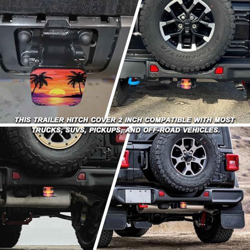 Trailer Hitch Cover 2 Inch Square Receiver Hitch Cover Rubber Tube Plug - Image 5