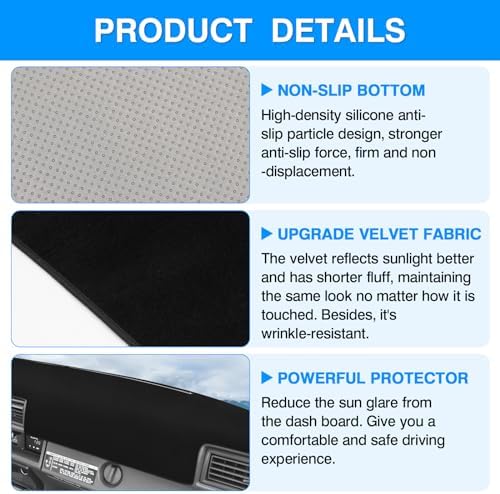 Autorder Dashboard Cover Mat for 1994 1995 Nissan Pathfinder/1994-1997 Nissan - Image 6
