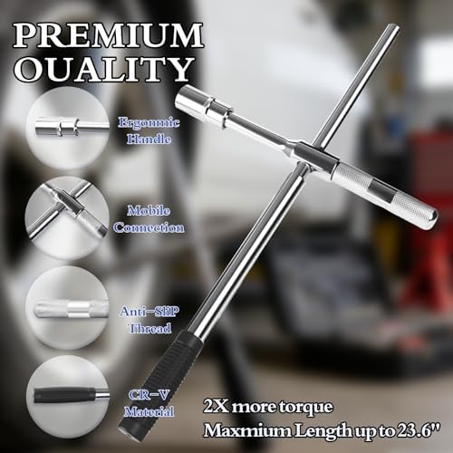 Lug Wrench, 4 Way Tire Iron for Car, Tire Wrench - Image 3