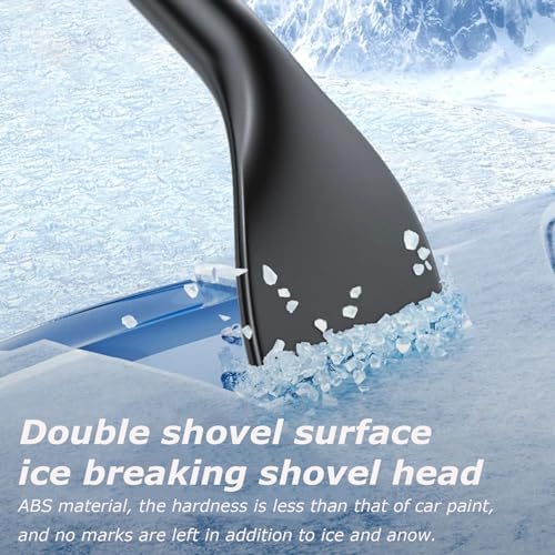 3 In 1 Snow Brush Ice Scraper for Car Windshield Extendable Snow Removal - Image 6