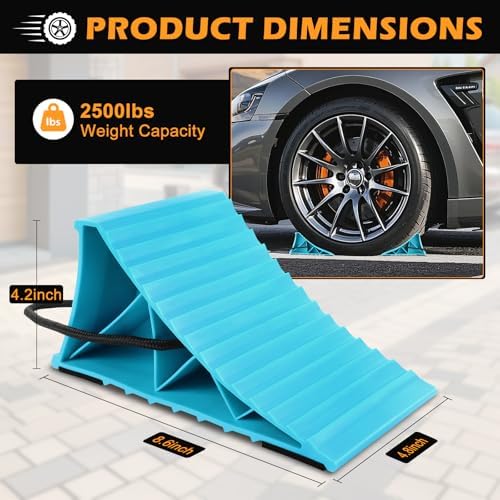 Wheel Chocks 2-Pack, Hard Plastic RV Tire Chocks - Image 2