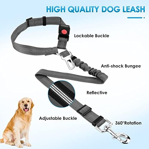 SlowTon Dog Seat Belt for Car, 2 Pack Dog Car Harness Seatbelt - Image 5