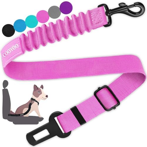 COOYOO Dog Seat Belt, Durability Retractable Dog Car Harness Adjustable Dog by COOYOO