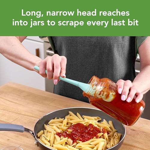 Tovolo Silicone Jar Spatula Long Handled Rubber Scraping Scooping Tool - Image 2