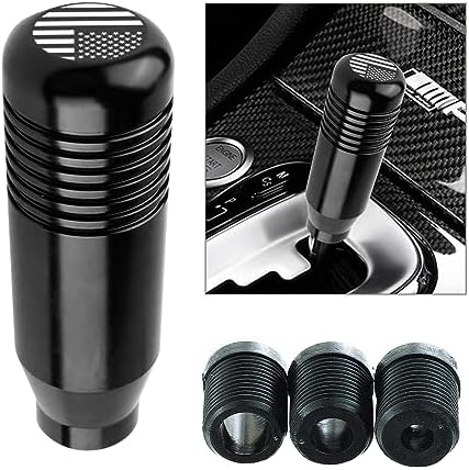 1 PC Comfort Grip Shift Knob, 3.34" x 1.18" American Flag Alloy Shifter by GKmow