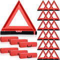 Kanayu 12 Pcs Warning Triangles Dot Reflective Foldable Emergency Safety by Kanayu