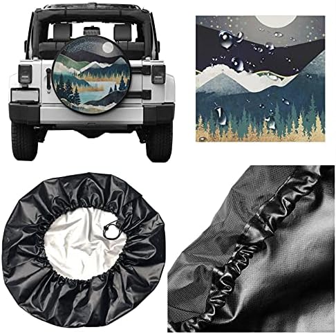 Mountains Nature Scenery Spare Tire Cover Star Lake Landscape Wheel Protectors - Image 5