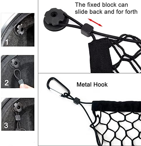 BAILALIBO Cargo Net with Metal Hooks, 53x18 in - Image 3