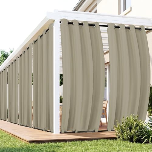 Gazebo Curtains Outdoor Waterproof 6 Panels, Patio Sun Shade by RichSets