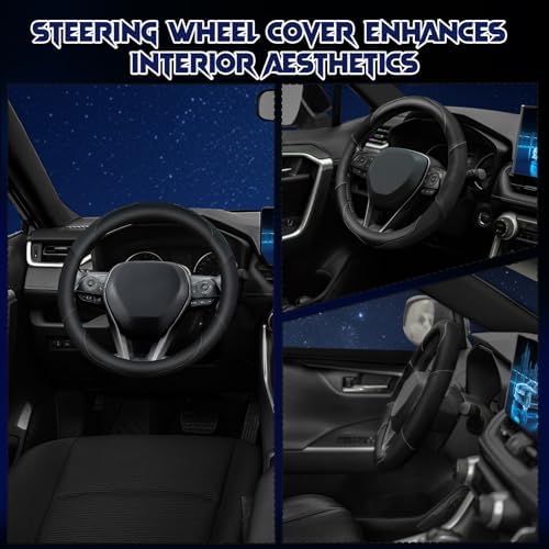 Soft Leather Steering Wheel Cover - Image 6
