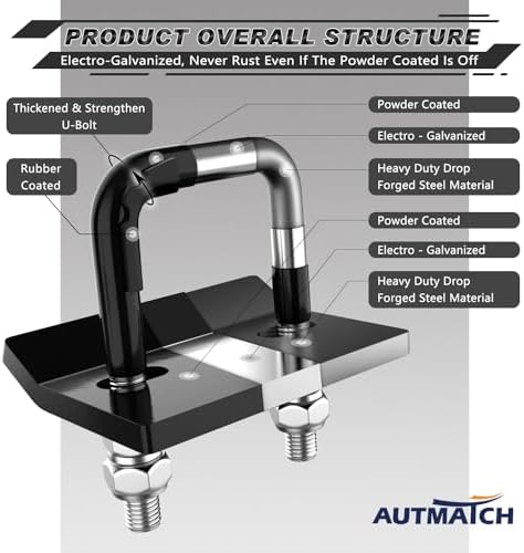 AUTMATCH Hitch Tightener Anti-Rattle Clamp - Image 5