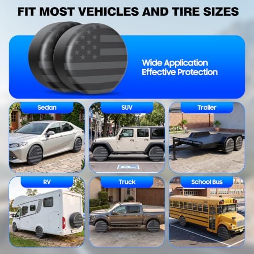 Moonet PVC Leather Tire Cover, Universal Fit 19-22" - Image 3