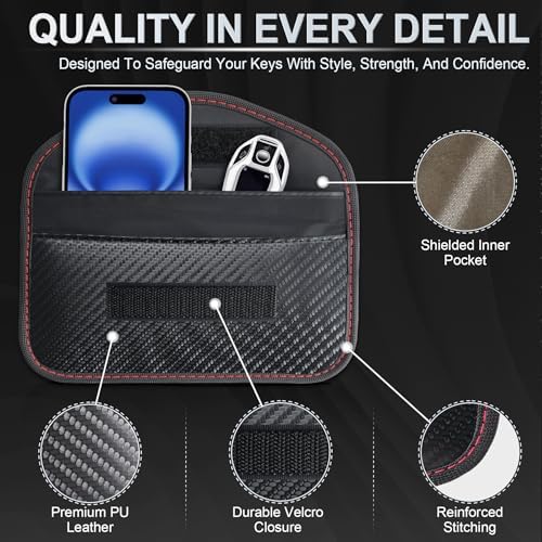 LivTee Faraday Key Fob Protector, RFID Blocking Faraday Bag - Image 4