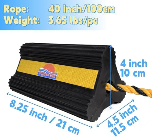 Goshen Sun-Heavy Duty Rubber Wheel Chocks - Image 2