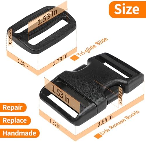 BEYOURD Heavy-Duty Buckles and Strap Set 1-1/2": 6 Yards of Thick Nylon Webbing - Image 7