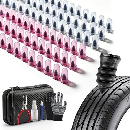 60PCS Tire Repair Rubber Nail Kit | Vacuum Tire Screw Plug by Unknown