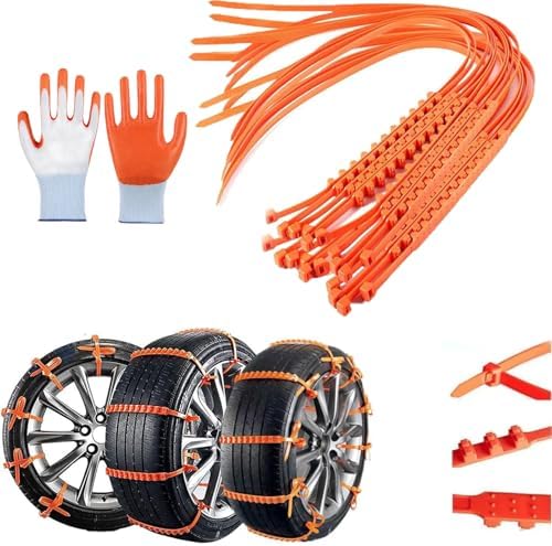 Temporary Tire Straps, Universal Reusable Anti-skid Nylon Tire Chains, by Unknown