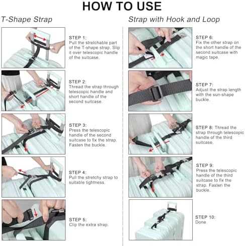 Vigorport Luggage Straps, Metal Luggage Connector Straps - Image 6