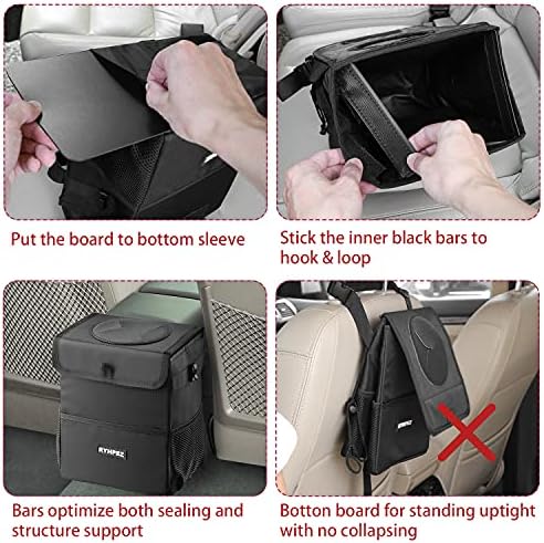 Ryhpez Car Trash Can with Lid - Image 2
