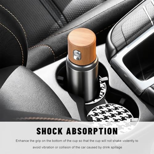 4 PCS Car Cup Coasters, 2.76 Inch Shockproof Auto Cup Holder Insert Coaster - Image 4