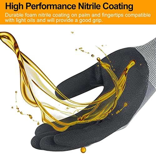 NEOTRIL Safety Work Gloves MicroFoam Nitrile Coated-3/6/12/36 Pairs, Breathable - Image 2