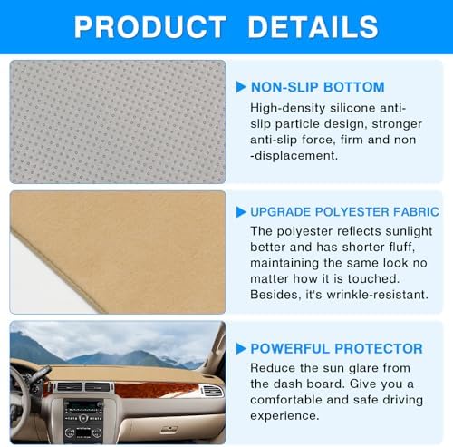 Autorder Beige Dashboard Cover Mat - Image 6