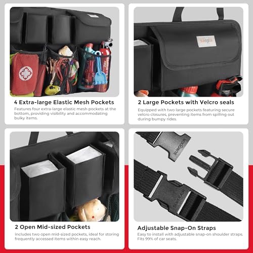 SURDOCA Car Trunk Organizer, LARGE CAPACITY Car Storage Bag - Image 3