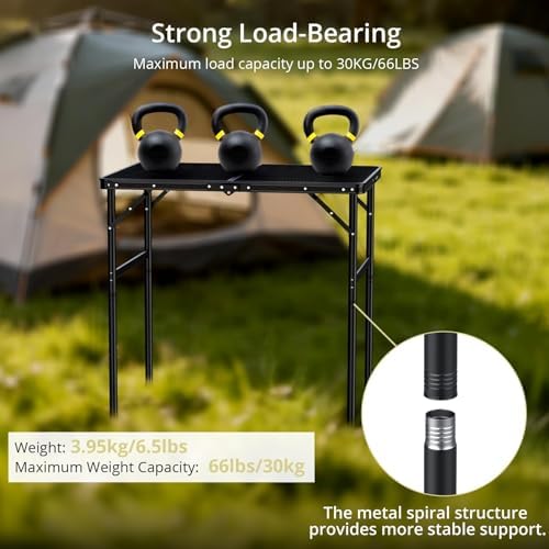 Anbte 3ft Portable Grill Table Max 29.5", 2 Adjustable Heights - Image 4