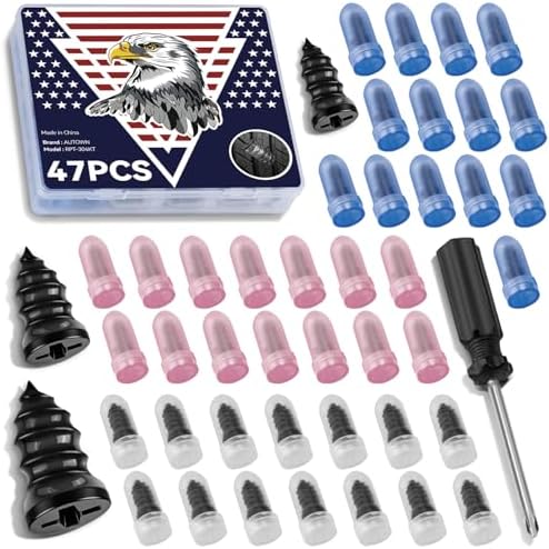 AUTOWN 47PCS Tire Repair Rubber Nail Kit by Autown