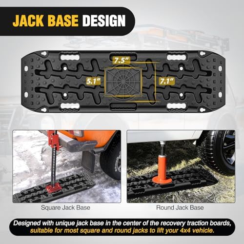 Nilight Off Road Traction Boards 4x4 Truck Recovery Tracks Mats Gear 2PCS - Image 4