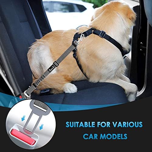 SlowTon Dog Seat Belt for Car, 2 Pack Dog Car Harness Seatbelt - Image 3