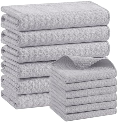 Homaxy Microfiber Kitchen Towels and Dishcloths Sets, 12 Pack by Homaxy