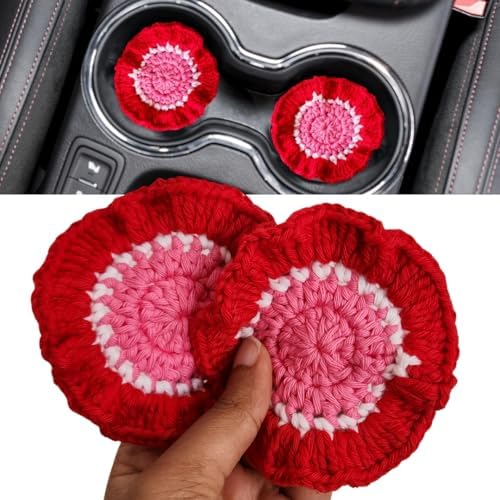 Cotton Crotchet Ruffled Flower Coaster Set by HandmadeByUruba
