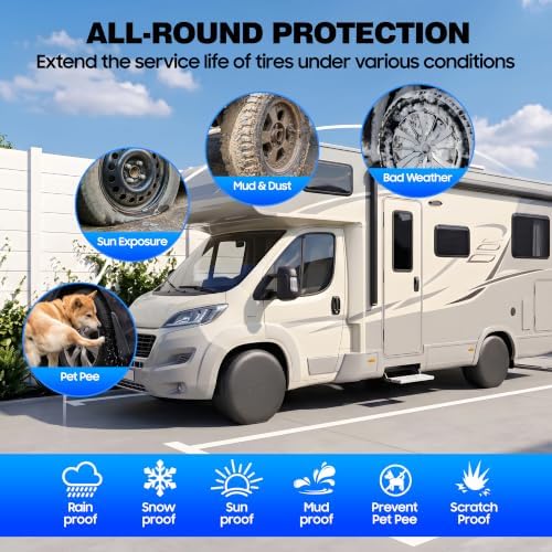 Moonet Thickened PVC Leather Tire Cover, Universal Fit 30-32" - Image 4