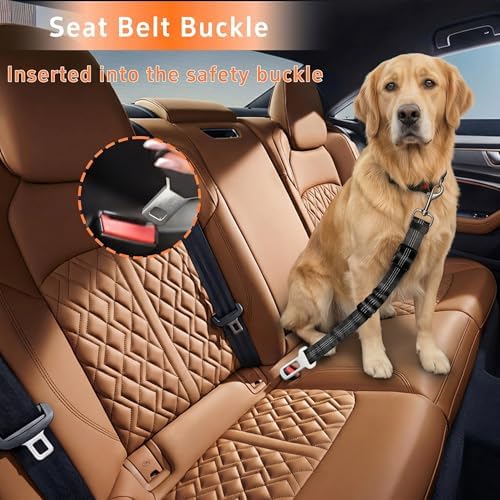 2-Pack Reflective Retractable Pet Seat Belt – Nylon Dog Tether, Adjustable Strap - Image 5