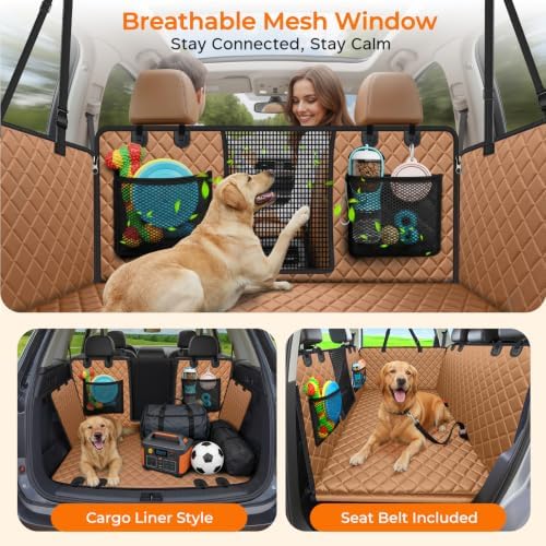URPOWER Back Seat Extender for Dogs, Large Hard Bottom Dog Car Seat Cover - Image 5